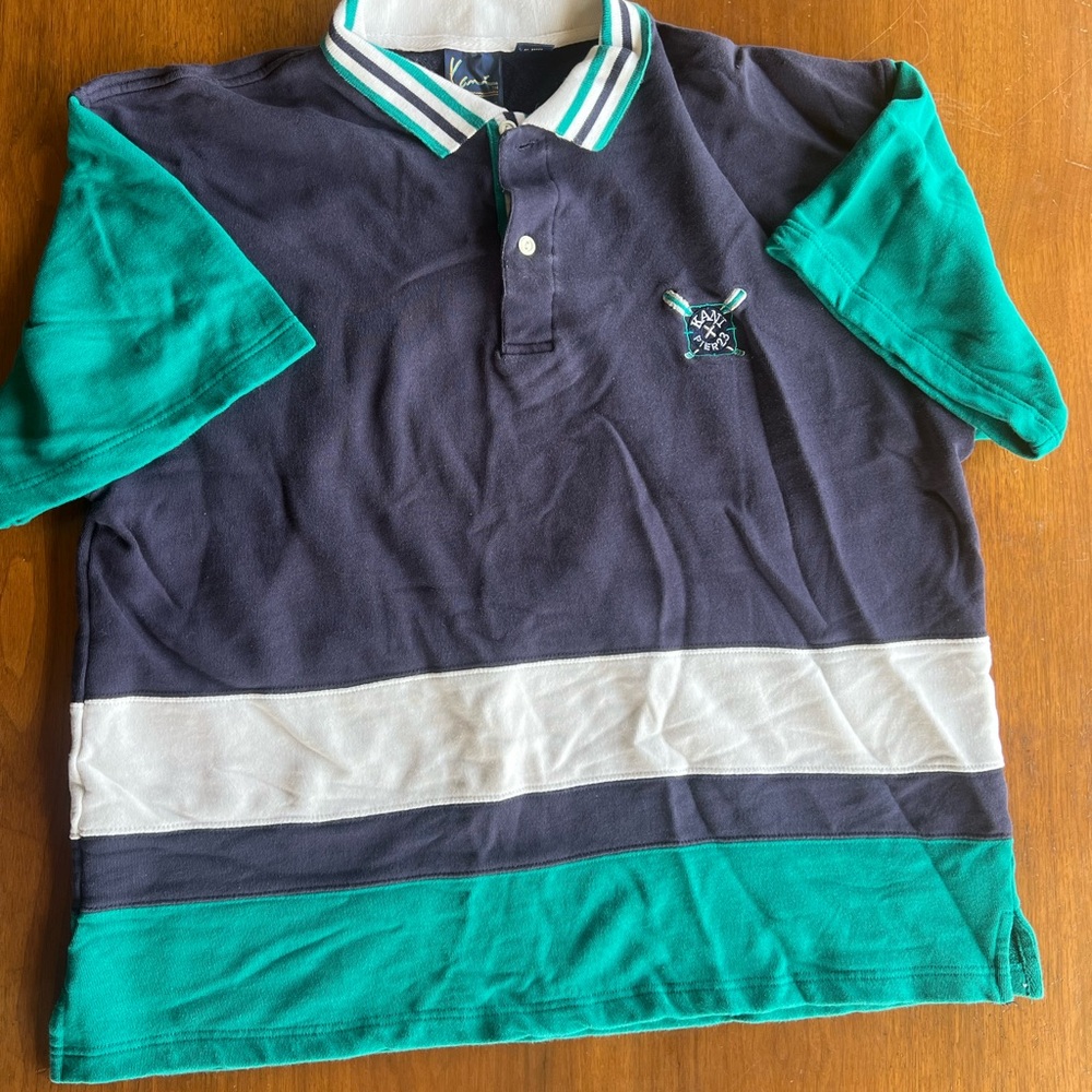 Karl Kani Men’s Navy Polo Shirt LARGE